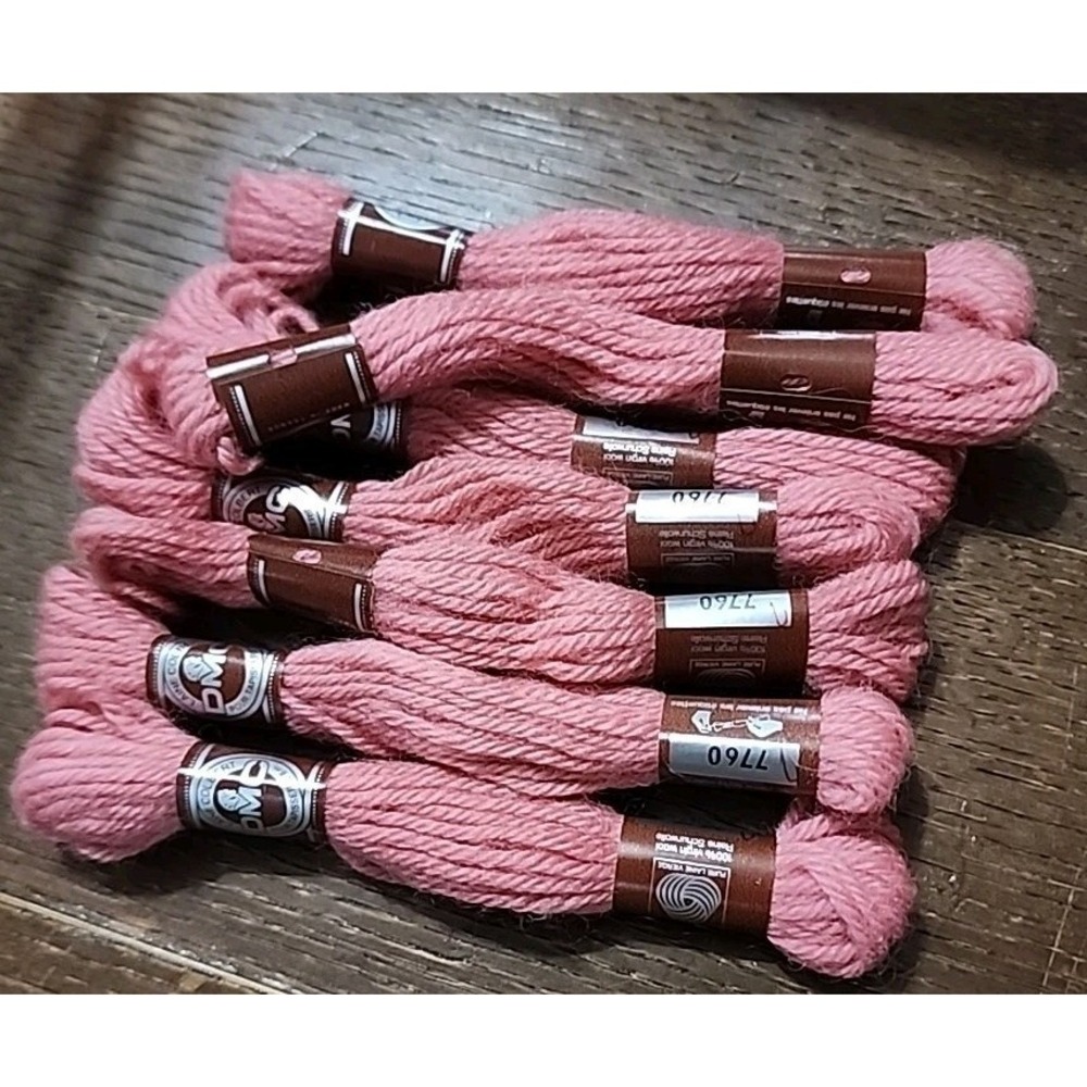 DMC Laine Colbert Tapestry 100 % Virgin Wool Crewel Yarn Lot of 7 Skeins #7760‎